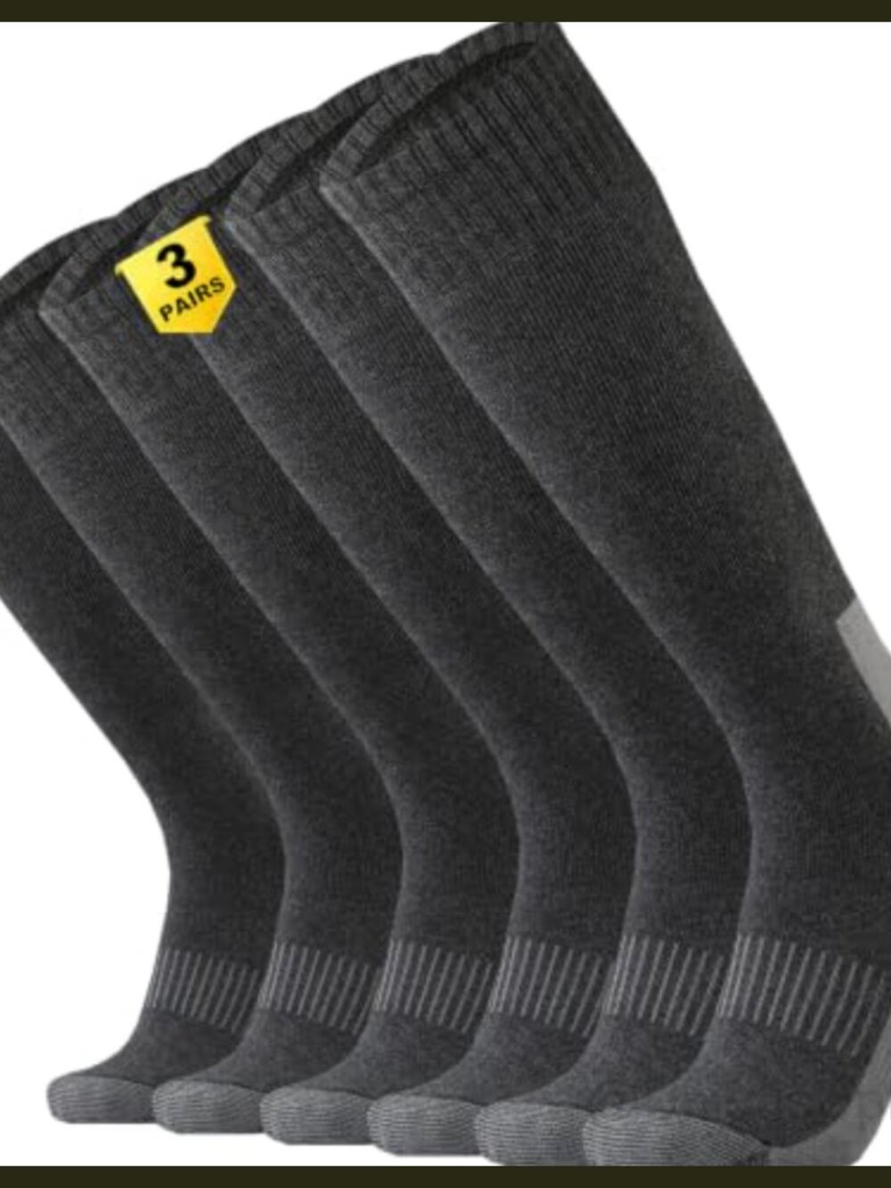 Seamless Knee High Work Boot Socks Cotton Blend Cushioned Over Calf